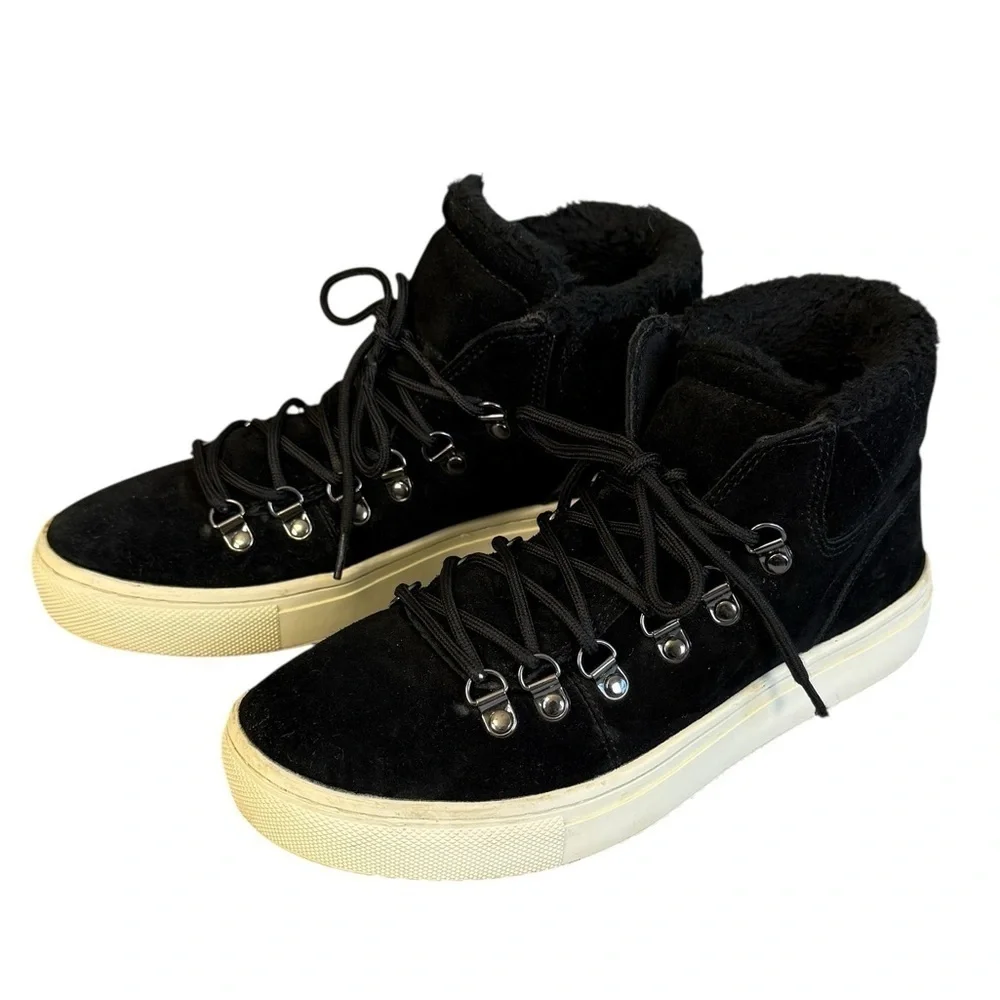 Marc Fisher LTD. Women's Sana Faux-Shearling High-Top Sneakers Size 9 #1723